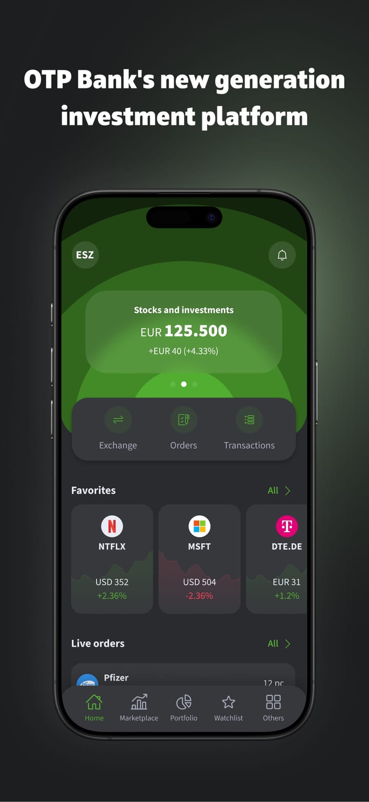 Pénzügyi mobilalkalmazás — képernyőkép 1
